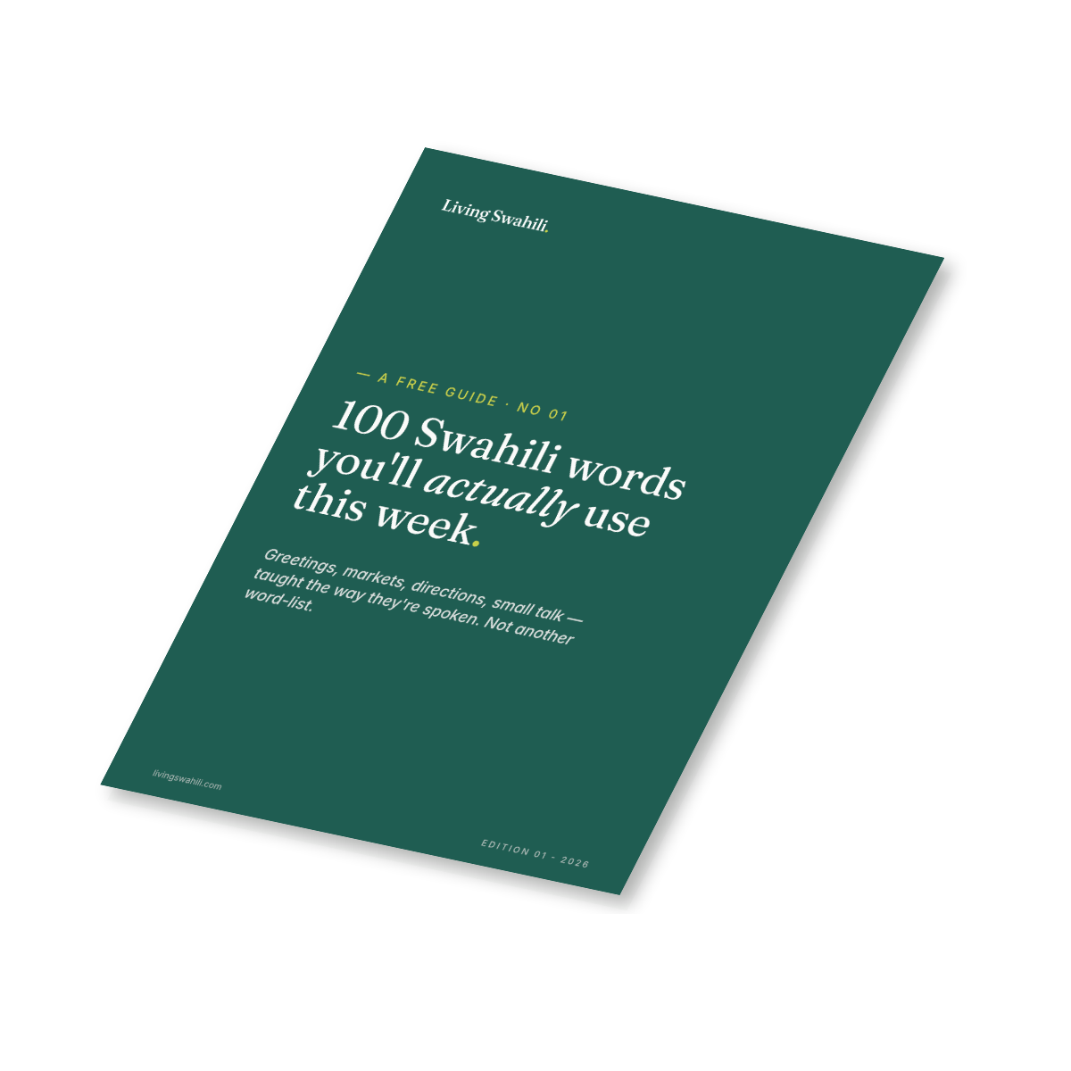 100 Swahili Words Free Guide